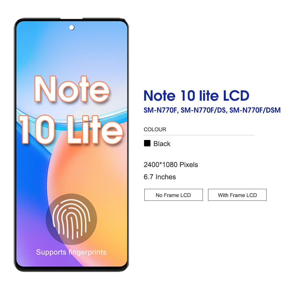 AMOLED Дисплей для Samsung Galaxy Note10 Lite LCD Дисплей Сенсорный Экран Дигитайзер для Samsung Note 10 Lite SM-N770F LCD Дисплей