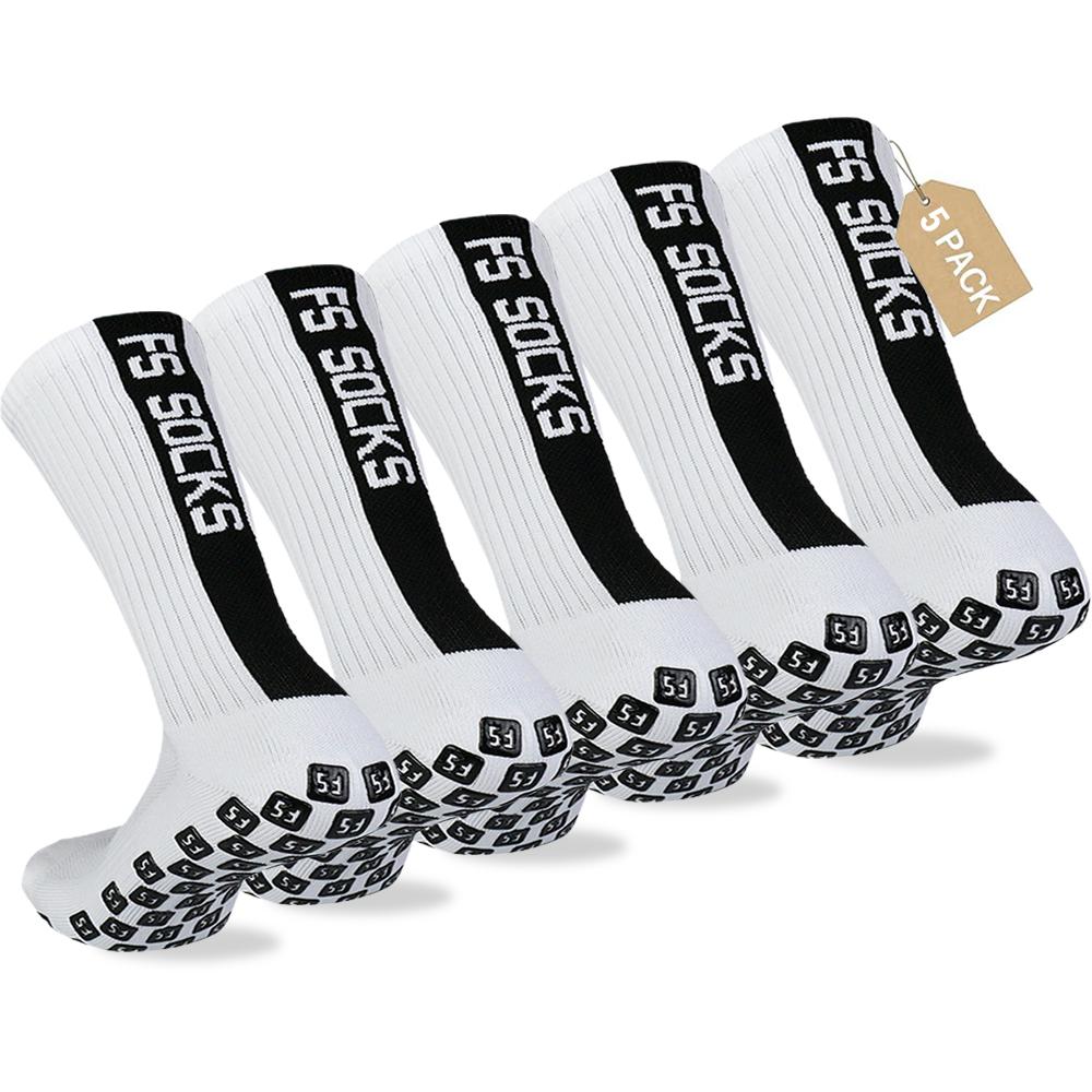 5 пар нескользящих спортивных футбольных носков, противоскользящие футбольные носки для футбола, баскетбола