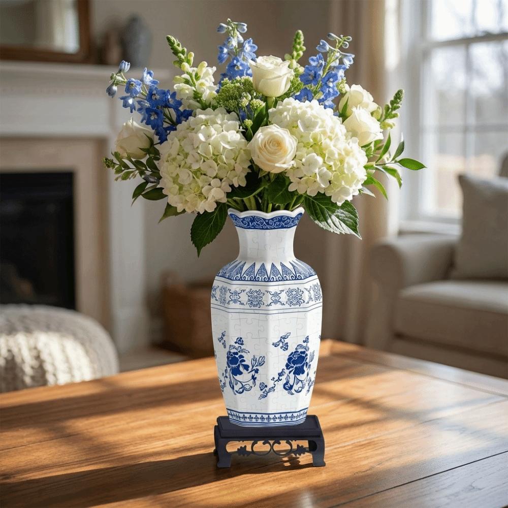 Waterproof DIY Arts Vase Creative Flower Arrangement Vase 3D Puzzle Vase for Children/Adults