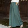 Spring Fashion Cotton Wide Leg Pants Plus Size Female Loose Casual Cotton Linen Pants Trouser Vintage Long Pants