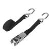 1in 25mm Ratchet Tie Down Straps Black Rust Proof Precise Stitching for MotorcycleTrailer Truck Kayak Boat 3 M   9.8ft