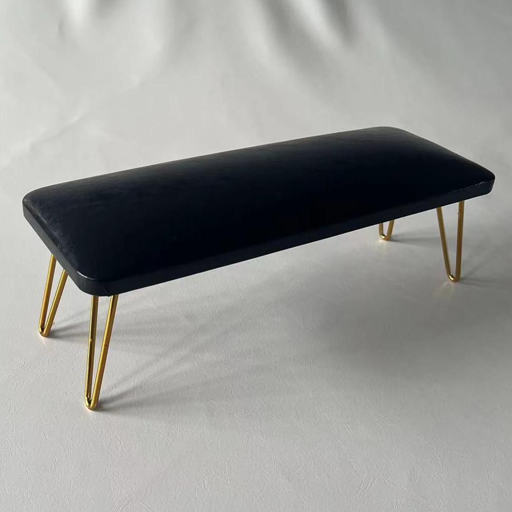 European Nail Art Hand Rest Cushion PU Leather Tool Pad for Salon with Light Therapy Lamp