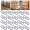 20Pieces Multipurpose Straight Brace Brackets Sturdy Stainless Steel Materials Connectors for Reinforcing Furniture
