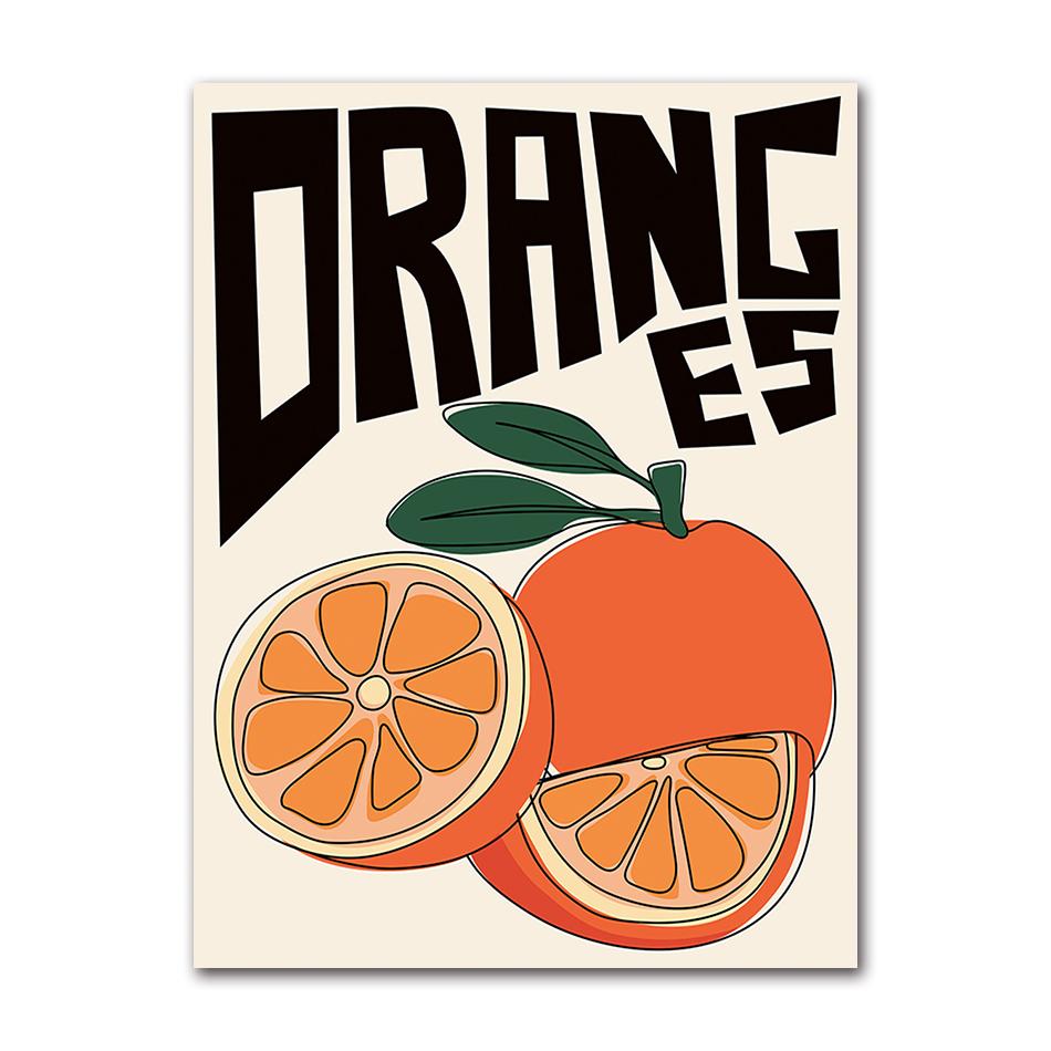 Japanese Ramen Pasta Oranges Lemon Wine Cheers Poster Canvas Painting Print Wall Art Picture for Living Room Kitchen Home Decor