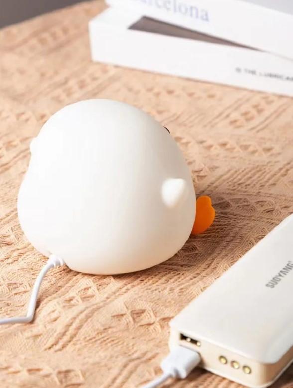 Duck-shaped lamp Cute silicone duck USB night lamp
