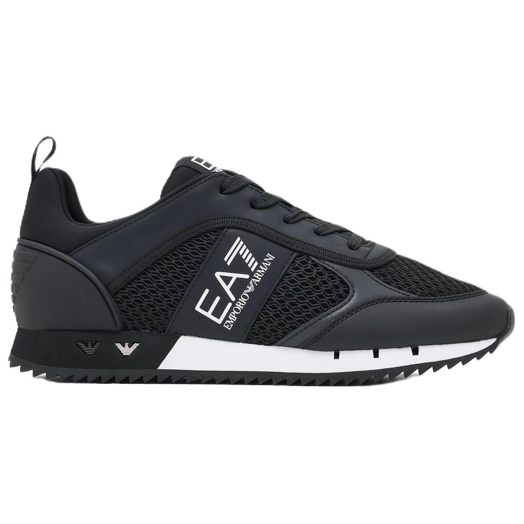 Emporio Armani EA7 Кроссовки на шнуровке с круглым носком, Color Block, низкие, повседневные, унисекс, Черный 7X000334AF18610MC001