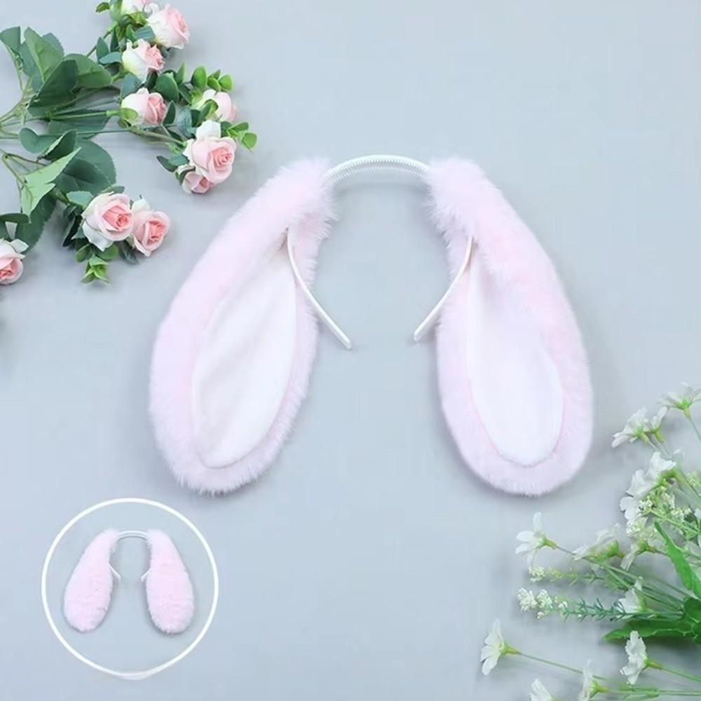Lop-eared Bunny Ears Headband Fur Hair Accessories Lovely Plush Headwear  Cosplay