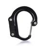 LinK-th Bag Hanger [Set of 2, 2025, Quality Assured, Third-Party Inspected] Carabiner Hanger Bag Backpack Hook Compact SS Size (Black & Black)