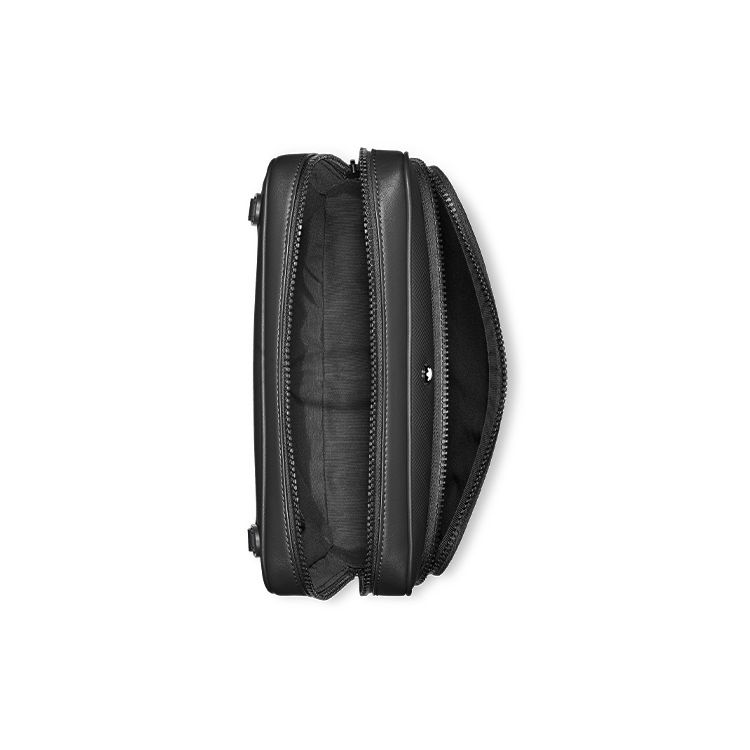 Montblanc Экстремальная 3.0 Принт Узор Застежка-молния Кожаная Сумка-почтальон Мини Мужские сумки Черный MB130252