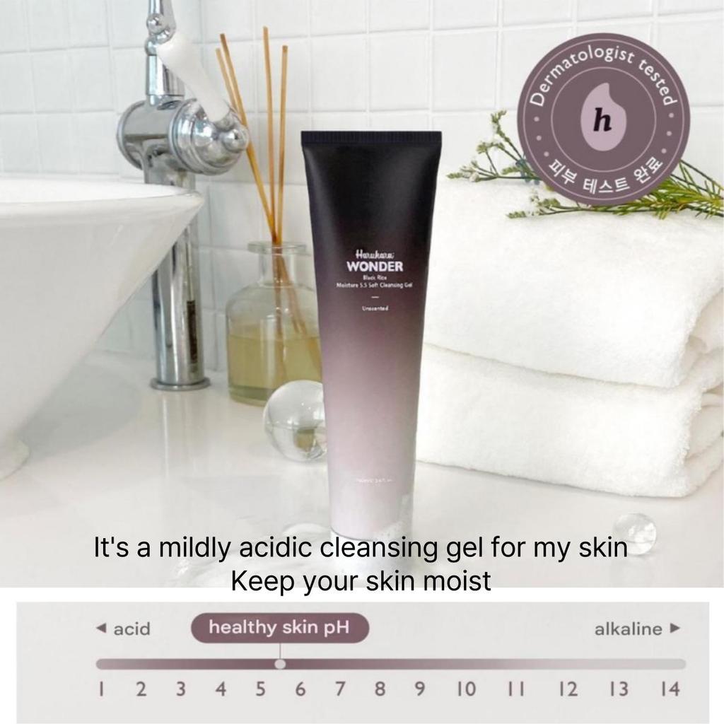 HARUHARU WONDER Увлажняющий мягкий очищающий гель с черным рисом 5.5 100 мл
