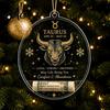 Acrylic Decorative Pendants Christmas Tree Money Holder Pendant, Transparent Round Hanging Ornament, 12 Ornaments Zodiac Signs Theme Accent for Party