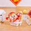 6Pcs God of Wealth Figurines Tabletop Ornaments Art Crafts Fortune Statues Small Sculptures