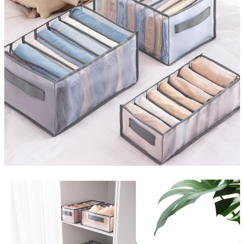 Пять комплектов сетчатого отделения для хранения брюк, органайзер для хранения нижнего белья, ящик для шкафа, многослойный органайзер, ручная сумка для носков