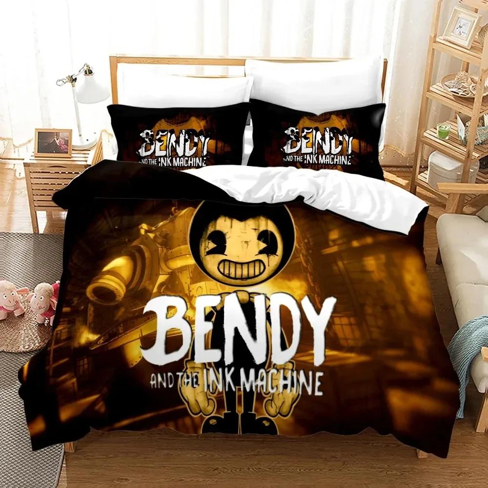 BENDY Комплект постельного белья Односпальный Twin Full Queen King Размер Каваи BatlM Комплект постельного белья Взрослая Детская Спальня Комплекты пододеяльников 3D Печать Аниме