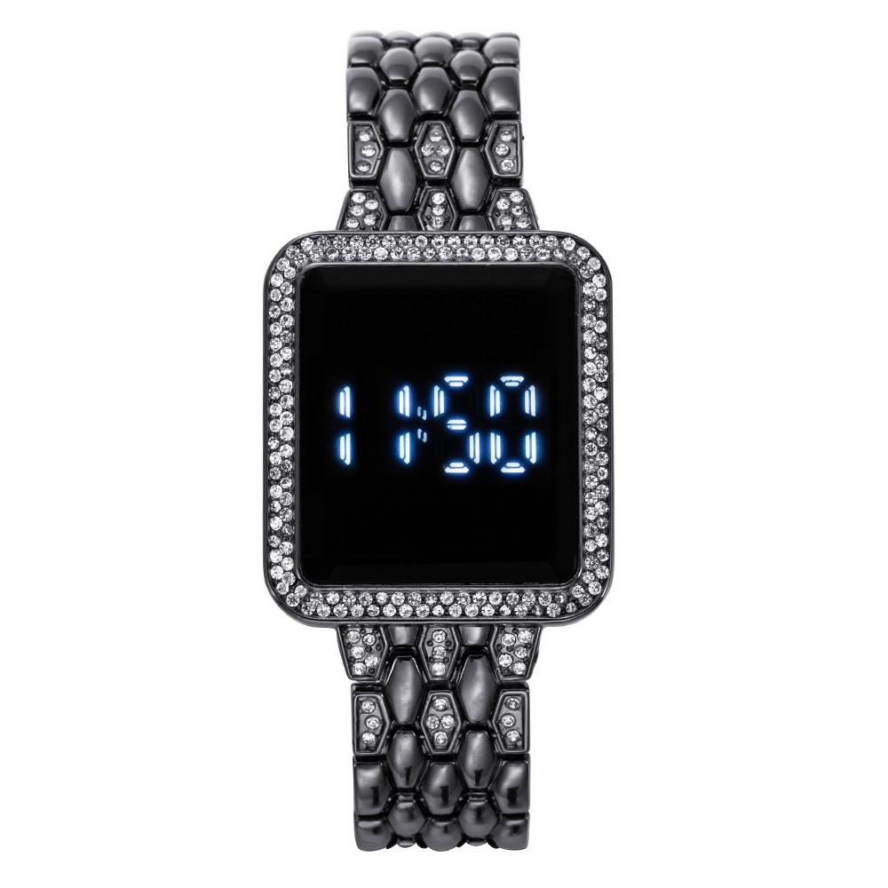 Rhinestone Digital Watch for Women Simple Touch Screen LED Ladies Wristwatch