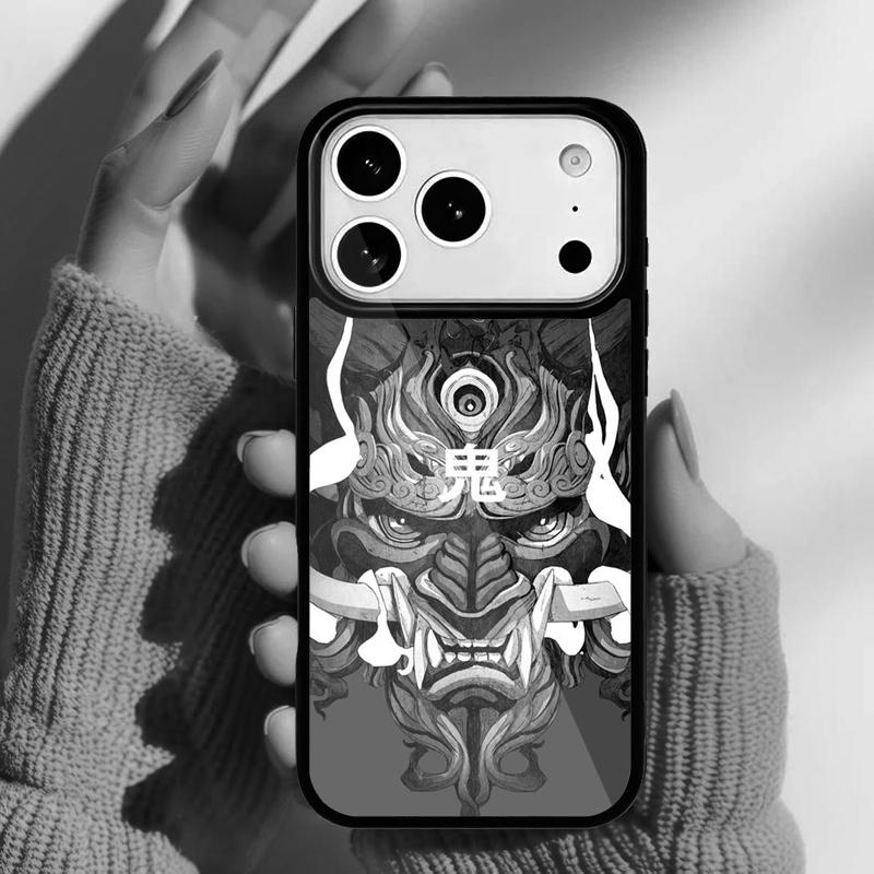 Мягкий чехол для телефона с японской маской Хання для iPhone 17 16 15 14 13 Pro Max Задняя крышка для 12 11 Pro Coque