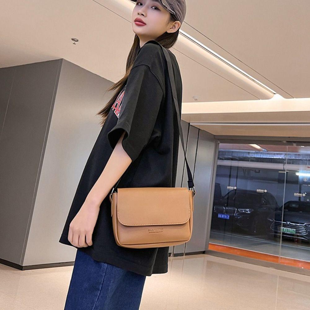 Rectangular Men Crossbody Bag PU Leather Shoulder Bag Fashion Women Messenger Bag Camping