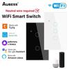 AUBESS Tuya WiFi Smart Touch Switch EU US 1/2/3/4 Gang Light Wall Button Need Neutral Support Alexa Google Home Smart Life APP