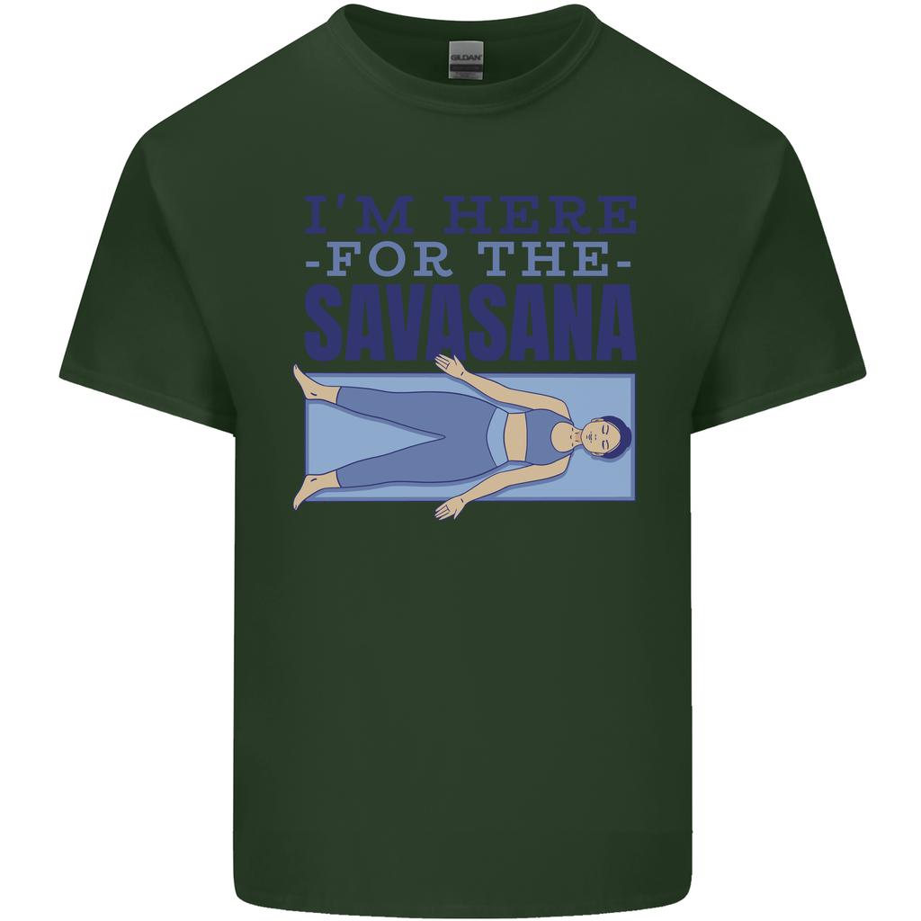Funny Yoga Im Here For the Savasana Unisexs Light Cotton TShirt