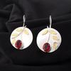 Pink Rubellite Gemstone 925 Sterling Silver Jewelry Handcrafted Earrings 1.73" EE-176-3