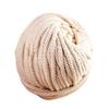 4/5/6mm Macrame Rope Natural Beige Cotton Twisted Cord Hand Craft