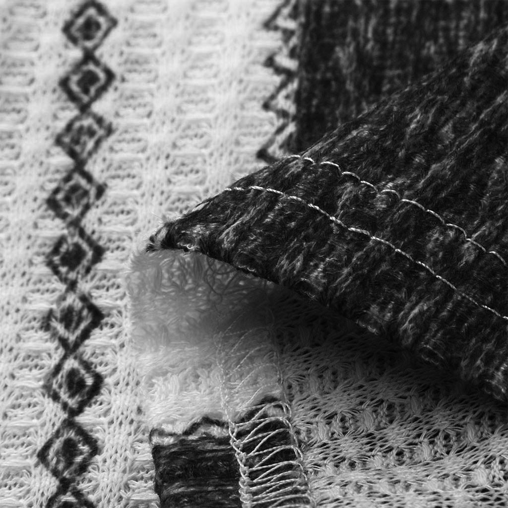 Женский модный свитер с V-образным вырезом и длинными рукавами в полоску, повседневный пуловер