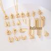 Позолоченное 18K Золотом Ожерелье-Шар с Английской Буквой - Универсальная Медная Цепочка на Ключицы