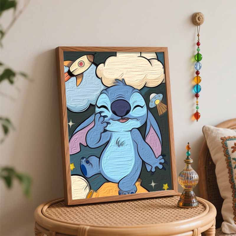 Disney Стич Космическая Галактика масляная живопись цифровая живопись арт-набор ручная работа DIY картина домашний декор подарок