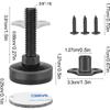 4 шт. регулируемые выравнивающие ножки для тяжелой мебели, поддерживающие 1320 фунтов, черные ножки для мебели для шкафов, диванов, столов, стульев