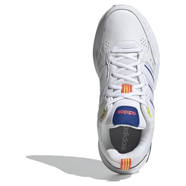 Adidas Neo Strutter Mesh, Textile Sports Slip Resistant Abrasion Resistant Low top Casual Shoes Men's White Blue Yellow EG8382