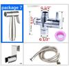 Bathroom Toilet Hanging Basket Bidet Sprayer Water Faucet Set Stainless Steel Shower Head Handheld Protable