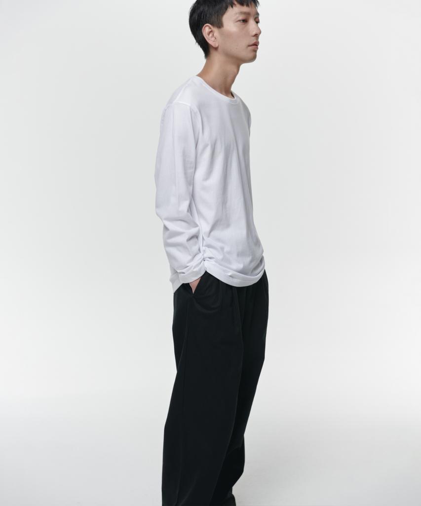 MUSINSA STANDARD Two-Tuck Wide Chino Pants [Black]