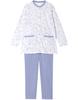 Wacoal Relax Sleep Pajama Long Sleeves and Cotton Blend Comfortable Tumble Dryer Front BU & Women's Set, Pants, (Main Unit), Fit, Safe, Opening,