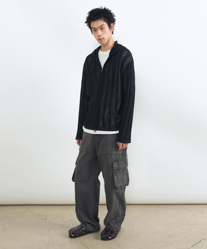 INSILENCE Garment Dyed Combat Cargo Charcoal