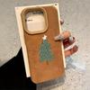 Чехол из искусственной кожи с рождественской елкой для iPhone 17 16 15 14 Pro Max 13 12 11 XS X XR 16PRO 16Plus 17Air Ударопрочный мягкий чехол