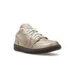 Air Jordan 1 Low SE Metallic Zinc Women Sneakers Silver Summit-White Velvet-Brown HQ3529-099
