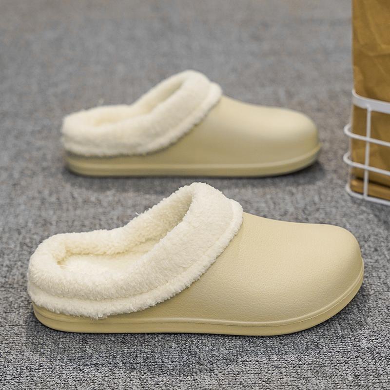 New Slippers Men's Home Winter Casual Shoes For Men Indoor Ourdoor Plus Warm Non-slip Round Toe Eva Mans Slipper Young Fashion