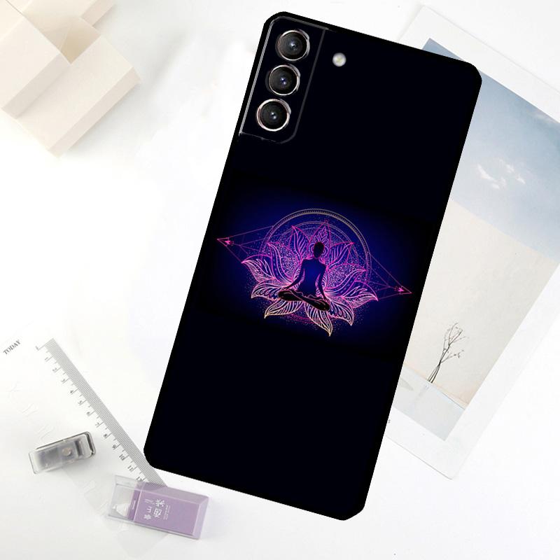 Mandala Chakra Yoga Phone Case For Samsung Galaxy S25 Ultra S20 S21 S22 S23 S24 Ultra S9 S10 Plus S24 FE Cover