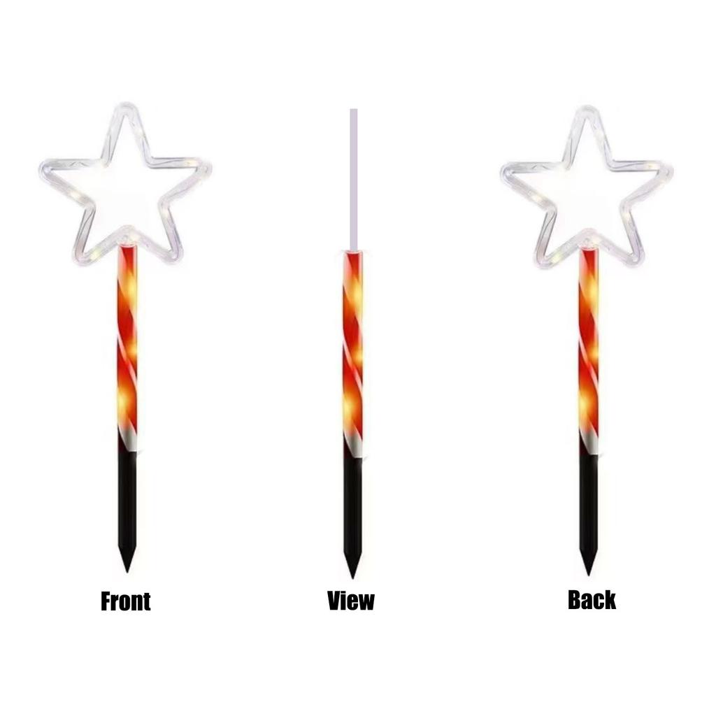 Рождественские садовые светильники на солнечной батарее, Набор из 5 или 8 рождественских огней, Колышки для рождественских украшений, Светодиодные светильники для декора двора, травы, патио, дорожки