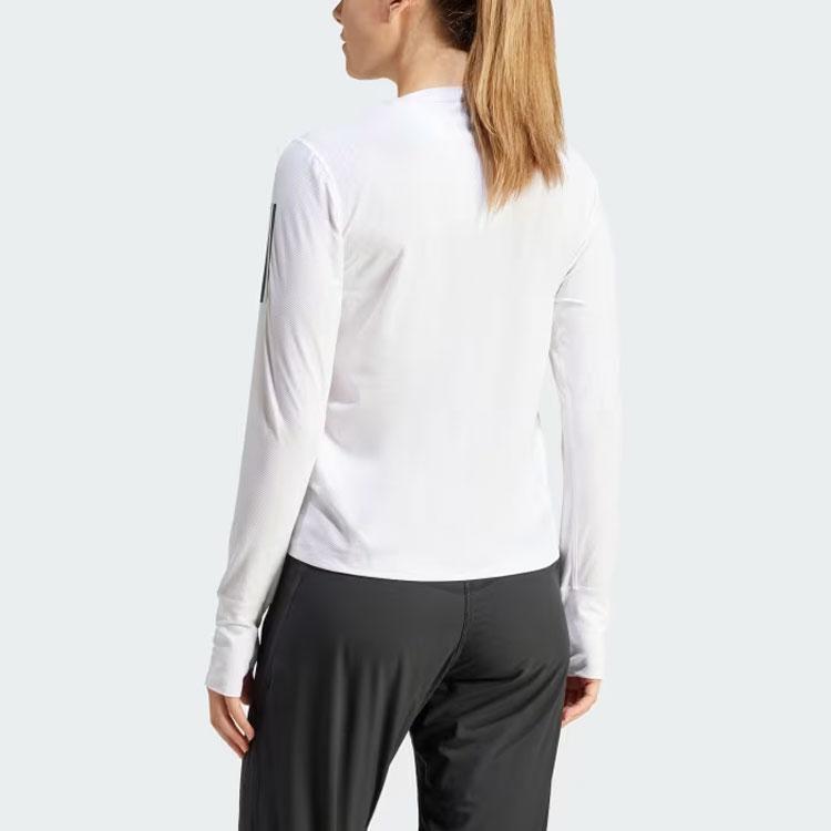 adidas Женский топ с длинным рукавом Own The Run Белый Женская уличная одежда IK7437