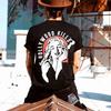 Punk Rock Skull Tshirt Fashion Tough Guy T Shirt Harajuku Heavy Metal Rock Tops Men Summer Street Hip-Hop Tee Ropa Hombre