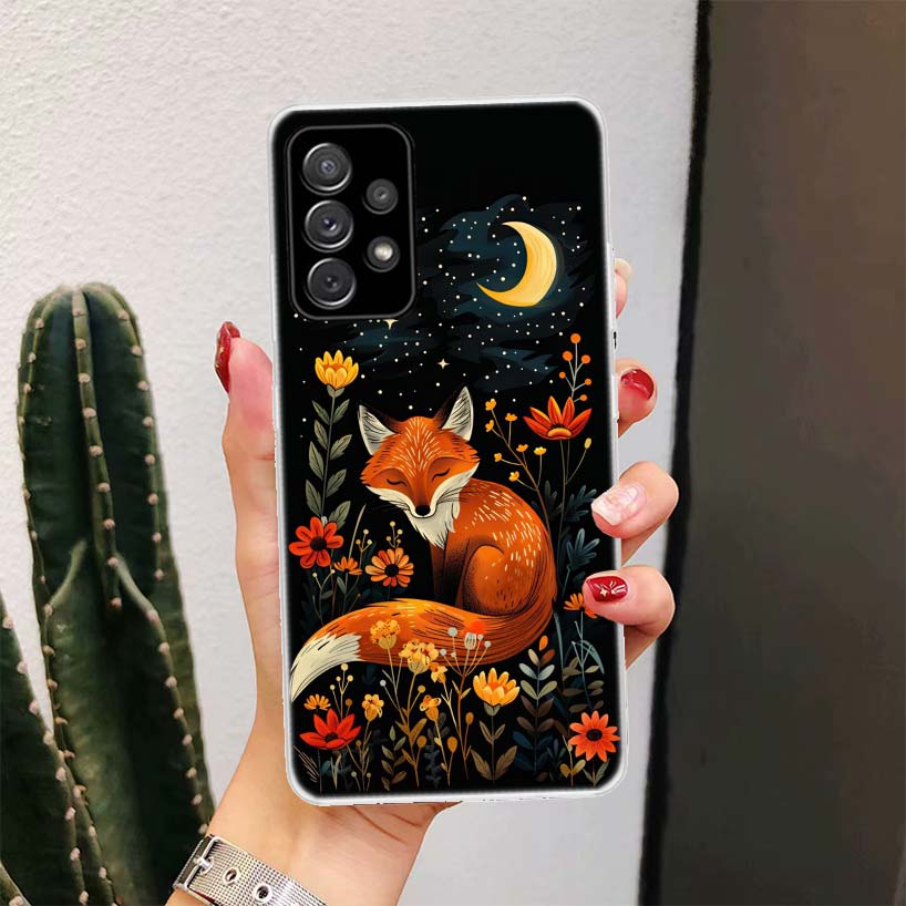Животное Лиса Для Samsung Galaxy A16 A15 A14 A13 A56 A55 A54 A53 Чехол для телефона A36 A35 A34 A33 A26 A25 A24 A23 A05S A04S A03S A15 A14