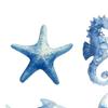 4 шт. Деревянный пляжный настенный декор Прибрежный океан Морская звезда Морской конёк Ракушка Рыба Настенное искусство Морская тематика Домашний декор для Фермерского дома Гостиной Ванной комнаты