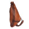 Antique Texture Tanned Natural Cow Leather Cross Body Bag One Shoulder Genuine Leather Thick Leather Interchangeable Left and Right 12045 [Whatna]