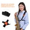 Saxophone Strap Sax Shoulder Strap Adjustable Padded Leather Strap for Soprano Alto Baritone