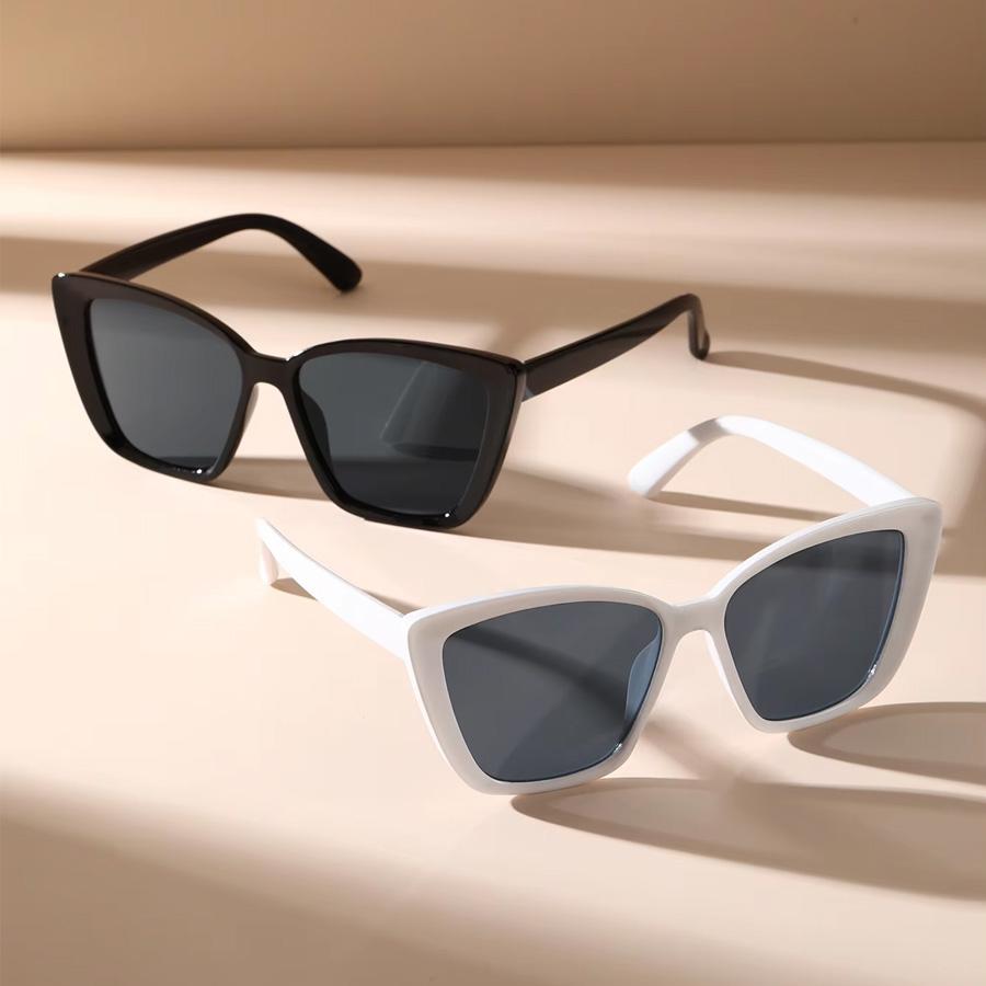 2PCS Cat Eye fashion Women Sunglasses Daily Holiday Beach Decorative Glasses