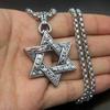 Мужское винтажное ожерелье с подвеской из титановой стали Красная Звезда Давида, ожерелье для пары, аксессуары с подвеской