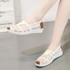 Летняя повседневная обувь на плоской подошве, женские дышащие белые кружевные рабочие туфли с открытыми отверстиями, тканевые туфли на плоской подошве, лоферы