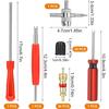 Инструмент для ремонта сердечника клапана: 64 шт., съемник клапана шины автомобильного велосипеда - 3 шт., инструмент для сердечника 4-ходового клапана - 1 шт., крышки клапанов шин - 20 шт., сердечник клапана - 40 шт.