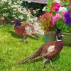 2 Pack Acrylic Stakes Garden Pheasants Stake Yard Art Outdoor Animal Decoration Lawn Patio Decorative Statue Sculpture